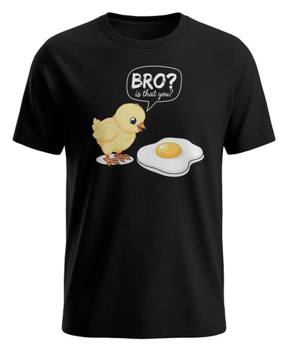 schwarzes herren t shirt lustig bro is that you küken ei design humor funshirt männer