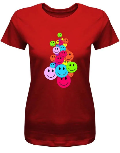 Bunte Smileys - Fun - Damen T-Shirt