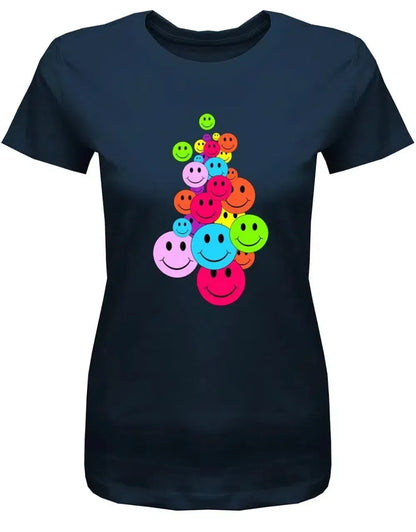 Bunte Smileys - Fun - Damen T-Shirt