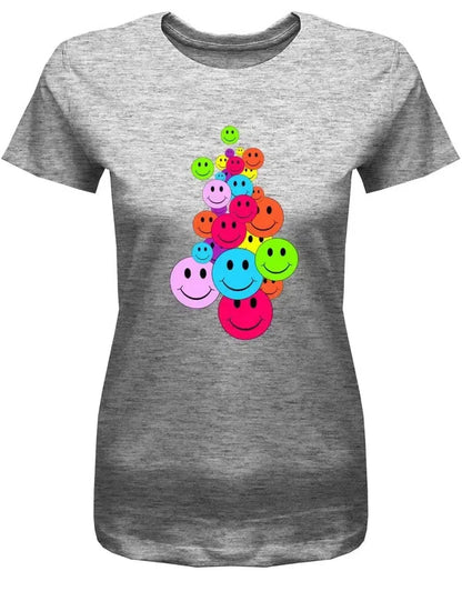 Bunte Smileys - Fun - Damen T-Shirt