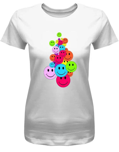 Bunte Smileys - Fun - Damen T-Shirt