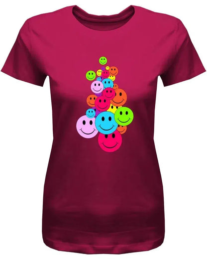 Bunte Smileys - Fun - Damen T-Shirt
