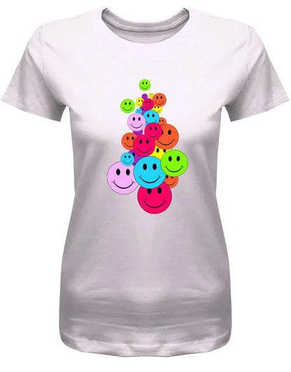 Bunte Smileys - Fun - Damen T-Shirt