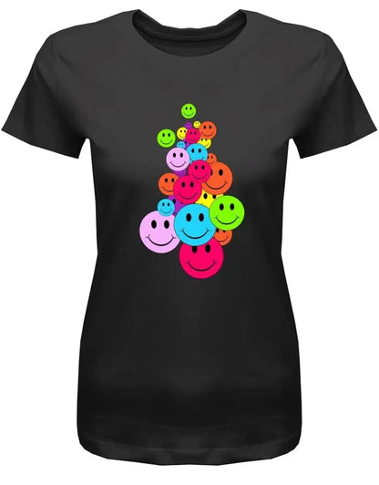 Bunte Smileys - Fun - Damen T-Shirt