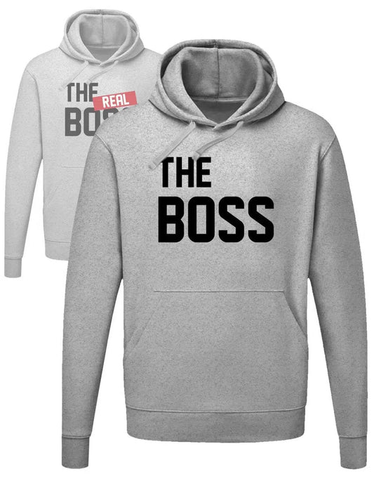Couple Hoodie für Partner The Boss oder The Real Boss