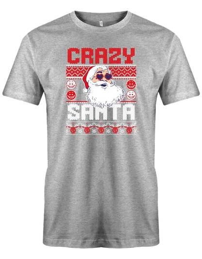 Crazy Santa Ugly Shirt Weihnachten T Shirt Herren T Shirt