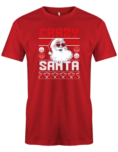 Crazy Santa Ugly Shirt Weihnachten T Shirt Herren T Shirt