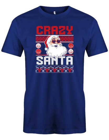 Crazy Santa Ugly Shirt Weihnachten T Shirt Herren T Shirt