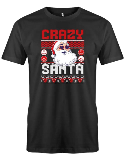 Crazy Santa Ugly Shirt Weihnachten T Shirt Herren T Shirt