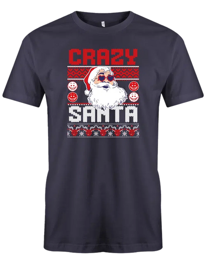 Crazy Santa Ugly Shirt Weihnachten T Shirt Herren T Shirt