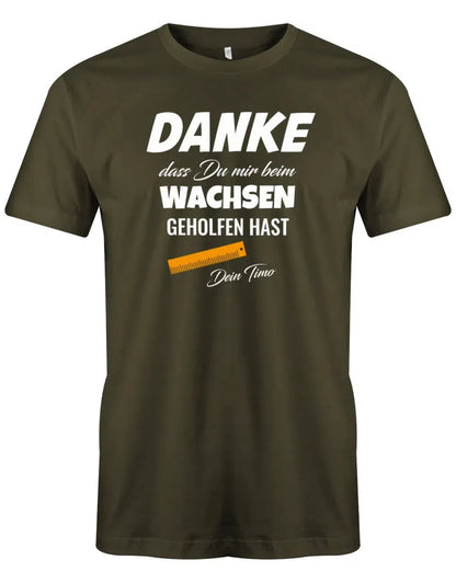 Danke dass Du mir beim wachsen geholfen hast - Lineal - Erzieher Geschenk T-Shirt