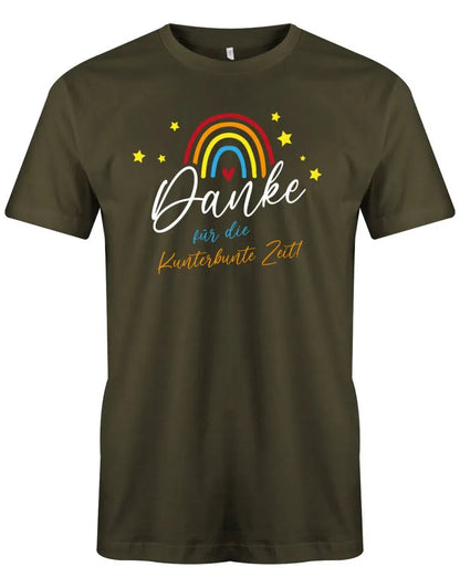 Danke für die Kunterbunter Zeit - Regenbogen - Erzieher Geschenk T-Shirt
