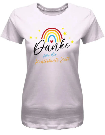 Danke für die Kunterbunter Zeit - Regenbogen - Erzieherin Geschenk T-Shirt