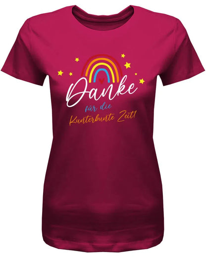 Danke für die Kunterbunter Zeit - Regenbogen - Erzieherin Geschenk T-Shirt