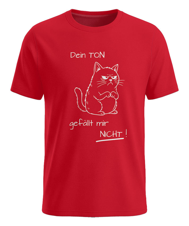 Dein Ton gefällt mir nicht - Lustige Sprüche - Herren T-Shirt rot