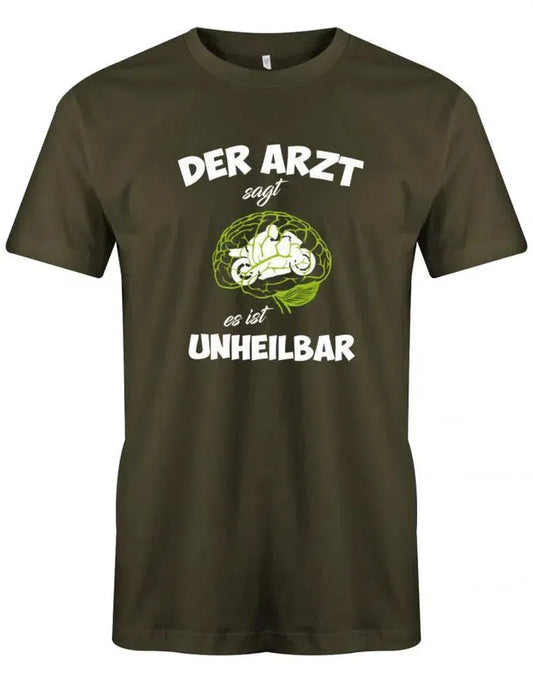 Der Arzt sagt es ist unheilbar - Motorrad - Rennmaschine - Herren T-Shirt