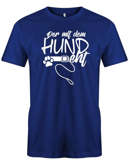 Der mit dem Hund geht - Hundeleine - Herren T-Shirt