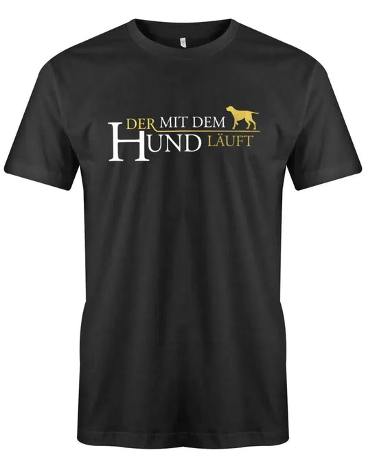 Der mit dem Hund läuft - Tierliebhaber - Herren T-Shirt