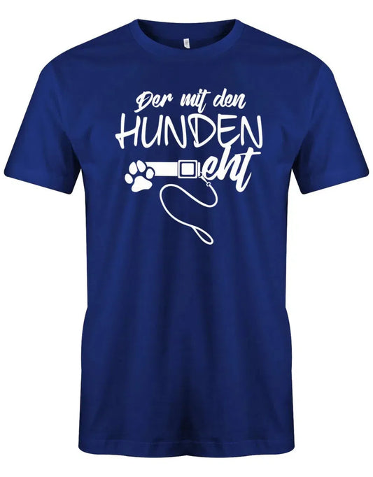 Der mit den Hunden geht - Hundeleine - Herren T-Shirt