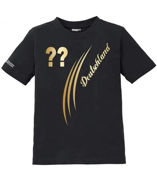 Deutschland Stripes Wunschnummer - EM WM Fan - Kinder T-Shirt