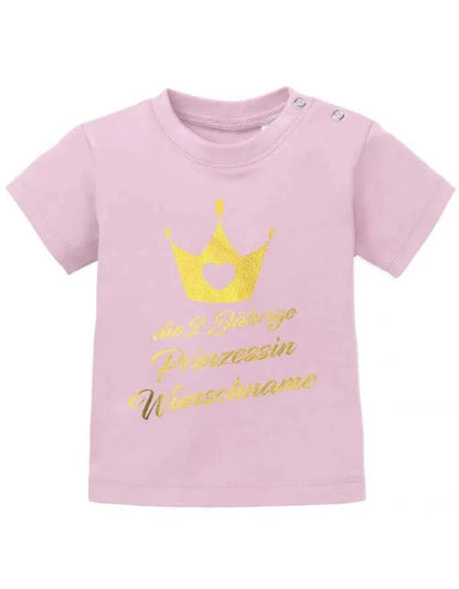 Die 2 jährige Prinzessin mit Wunschname - Geburtstag Shirt 2 - Baby T-Shirt