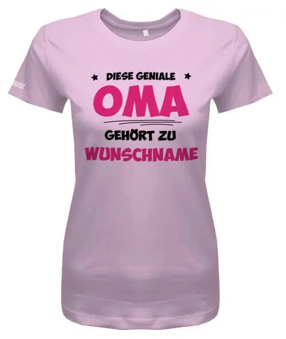 Diese geniale Oma gehört zu Wunschname - Personalisierbar mit deinem Wunschnamen - Damen T Shirt