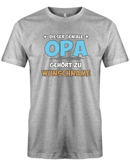 Dieser geniale Opa gehört zu Wunschname - Personalisierbar mit deinem Wunschnamen - Herren T-Shirt