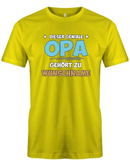 Dieser geniale Opa gehört zu Wunschname - Personalisierbar mit deinem Wunschnamen - Herren T-Shirt