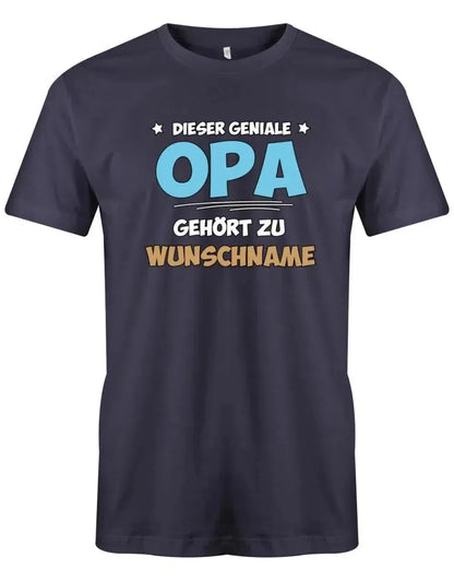Dieser geniale Opa gehört zu Wunschname - Personalisierbar mit deinem Wunschnamen - Herren T-Shirt