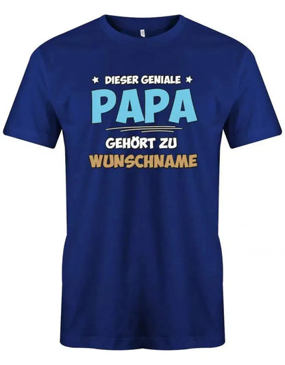 Dieser geniale Papa gehört zu Wunschname - Personalisierbar mit deinem Wunschnamen - Papa Shirt Herren