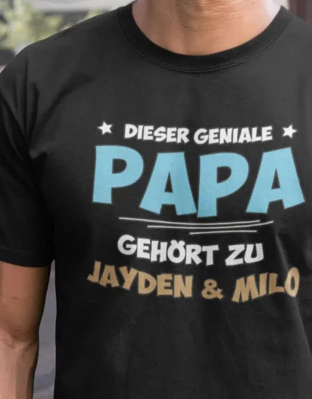 Dieser geniale Papa gehört zu Wunschname - Personalisierbar mit deinem Wunschnamen - Papa Shirt Herren