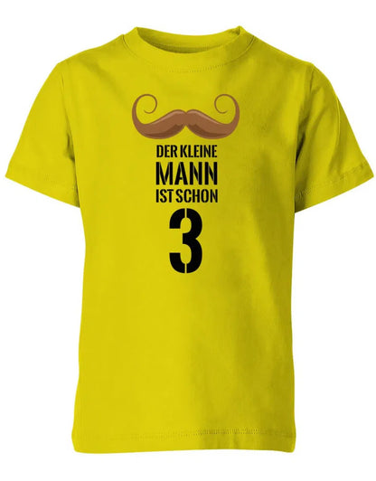 Dieser kleine Mann ist schon 3 Schnurrbart - Kinder T-Shirt