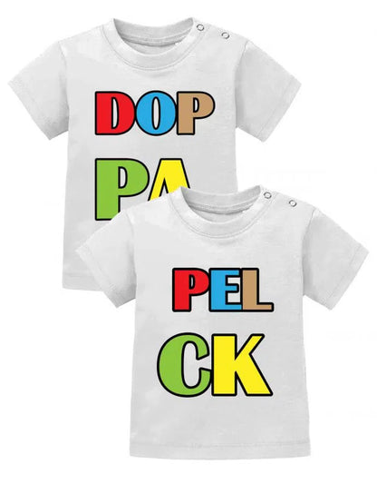 Doppelpack - Zwillinge - 2 Stk. - Baby T-Shirt