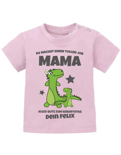 Du machst einen tollen Job Mama personalisiert mit Name - Mama Baby Shirt