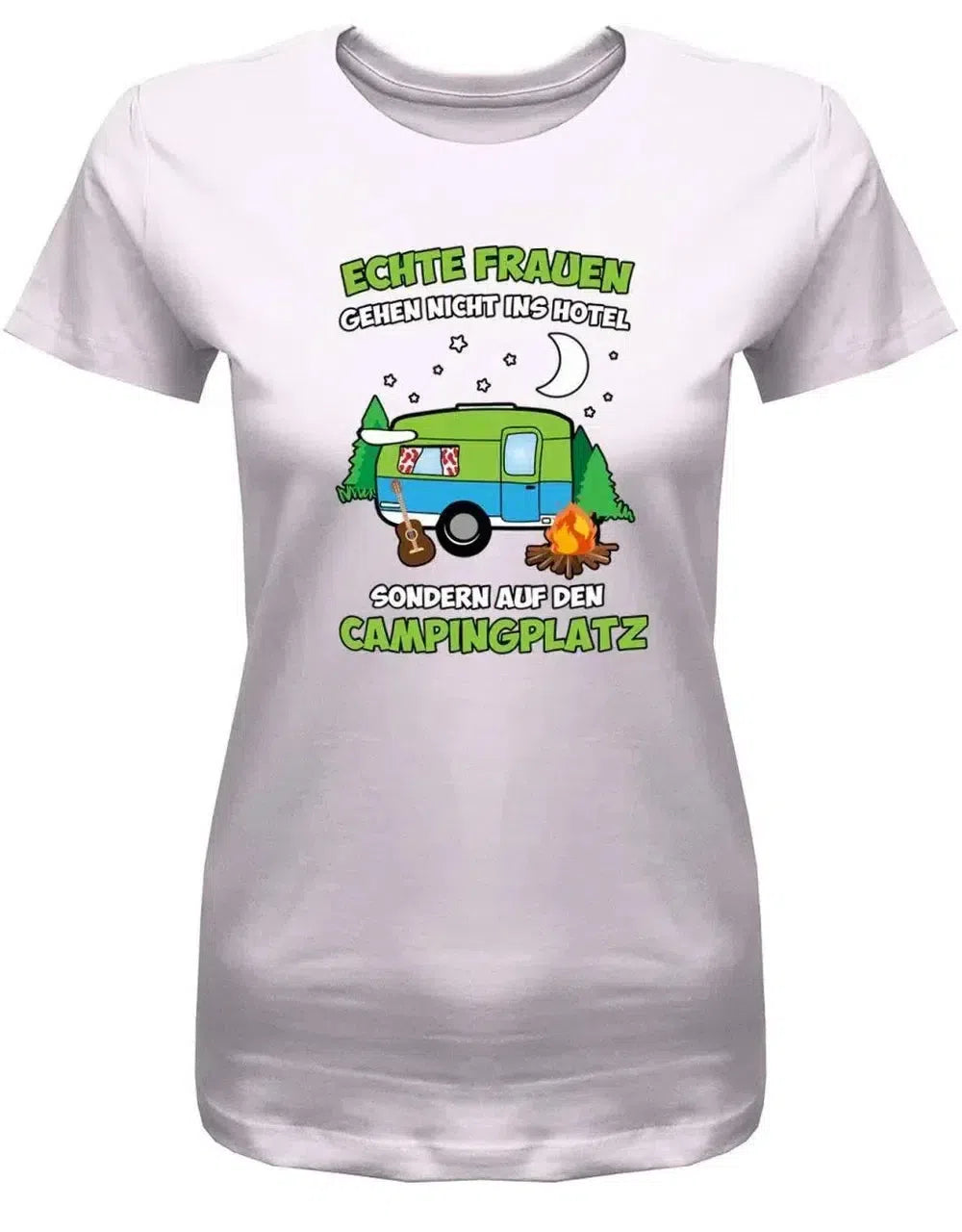echte camper kann nichts erschüttern Echte Frauen gehen auf den Campingplatz – Camper Damen Shirt