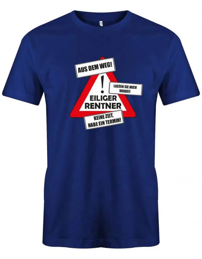 Eiliger Rentner - aus dem weg keine Zeit - Ruhestand - Rentner Männer T-Shirt