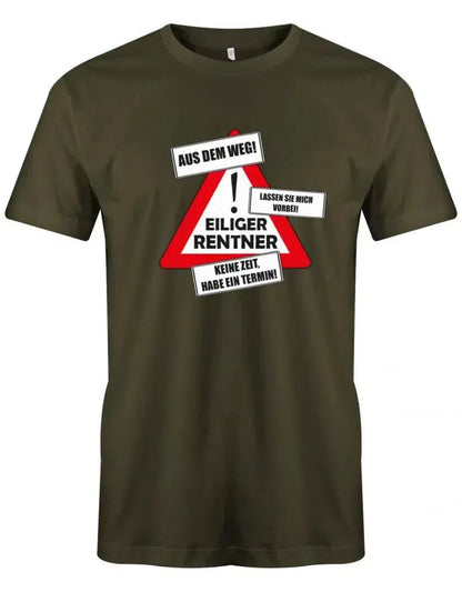 Eiliger Rentner - aus dem weg keine Zeit - Ruhestand - Rentner Männer T-Shirt