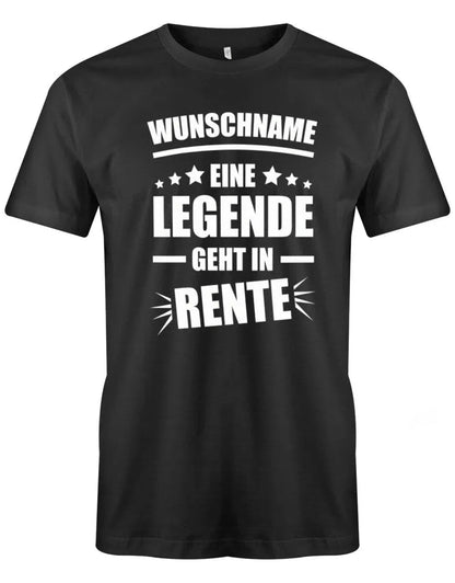 Rentner Shirt mit Wunschname – Eine Legende geht in Rente - Männer T-Shirt