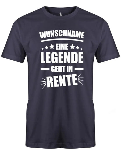Lustiges T Shirt zur Rente – personalisiert mit Wunschname