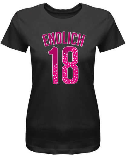 Endlich 18 Collage Style - 18 Geburtstag Shirt Mädchen
