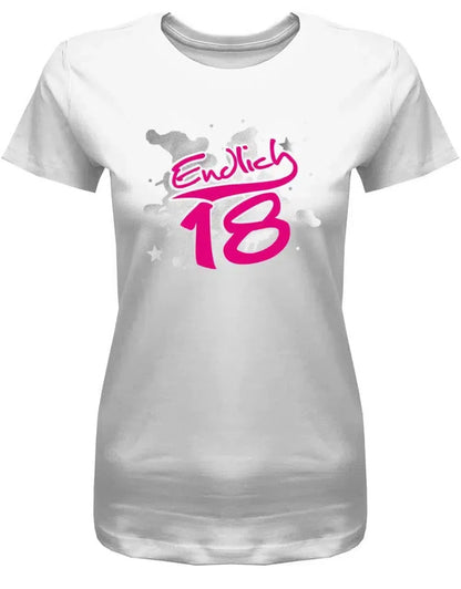 Endlich 18 Splash -18 Geburtstag Shirt Mädchen
