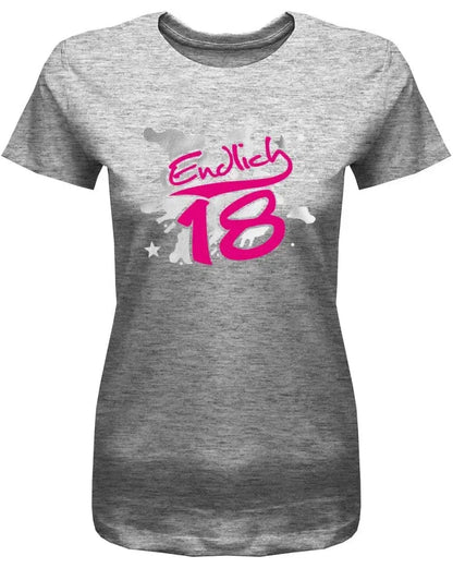 Endlich 18 Splash -18 Geburtstag Shirt Mädchen