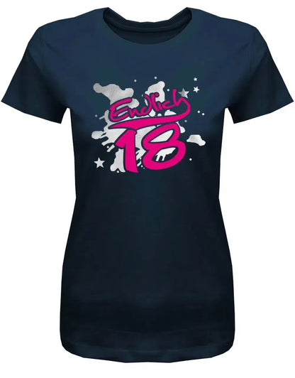 Endlich 18 Splash -18 Geburtstag Shirt Mädchen