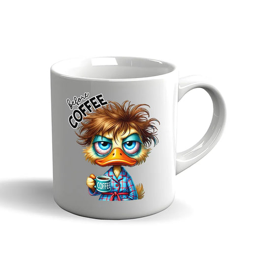 Stimmungswechsel Tasse – Büroente Vor dem Kaffee / Nach dem Kaffee