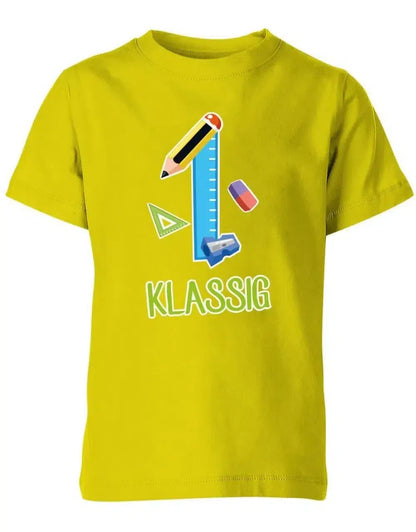 Erst Klassig - Geschenk zur Einschulung 1. Klasse - Schule - Kinder T-Shirt