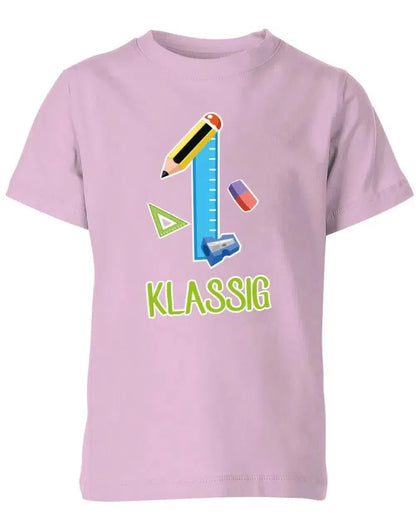 Erst Klassig - Geschenk zur Einschulung 1. Klasse - Schule - Kinder T-Shirt