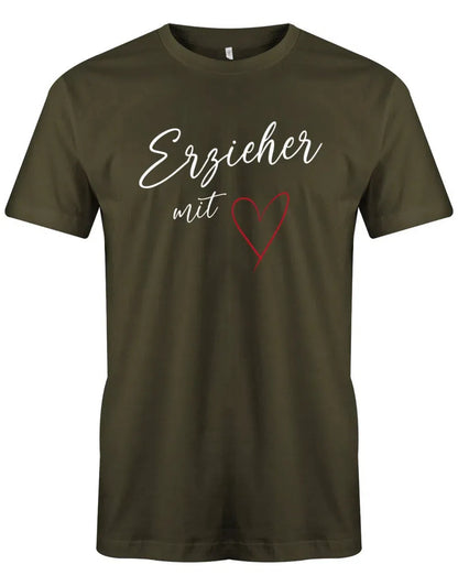 Erzieher Geschenk - Erzieher mit Herz - Männer T-Shirt