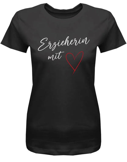 Erzieherin Geschenk - Erzieherin mit Herz - T-Shirt