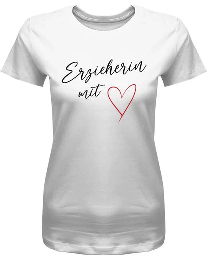 Erzieherin Geschenk - Erzieherin mit Herz - T-Shirt