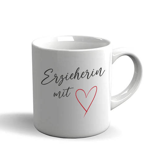 Erzieherin mit Herz Tasse